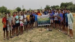 इंदिरा इंडोर स्टेडियम में खिलाड़ियों ने रोपे 2100 पौधे, लिया हरियाली का संकल्प - image