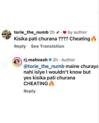 Rj Mahvash Post On Instagram