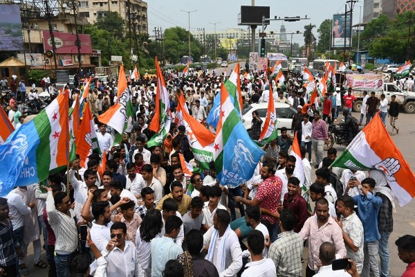 छत्तीसगढ़ में कांग्रेस की आर्थिक नाकाबंदी (फोटो सोर्स- पत्रिका)