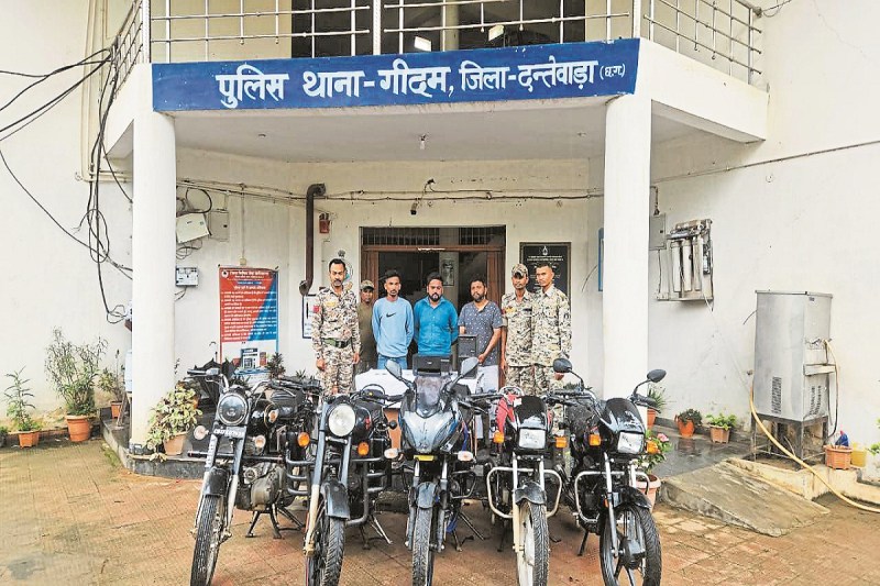 बाइक चोर गिरोह का पर्दाफाश (Photo source- Patrika)