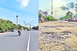 जयपुर की सड़कें रसूख देख बनती हैं साहब…VIP एरिया में एकदम चकाचक, और आमजन की
गलियों में गड्ढे ही गड्ढे - image