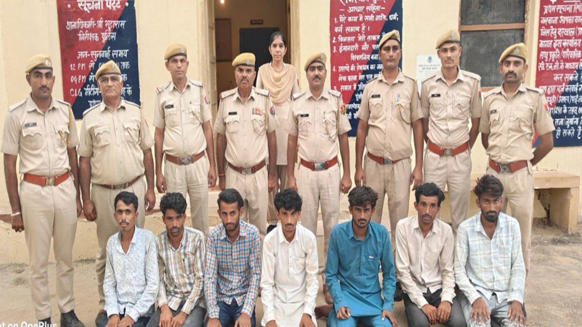 विद्युत लाइन से तार चोरी करने वाली गैंग का खुलासा, 7 आरोपी गिरफ्तार