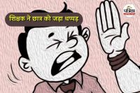 होमवर्क न करने पर शिक्षक का गुस्सा (Photo source- Patrika)