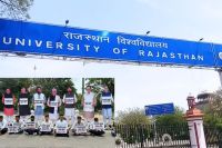 Demand for student union elections at Rajasthan University (Photo: Patrika)