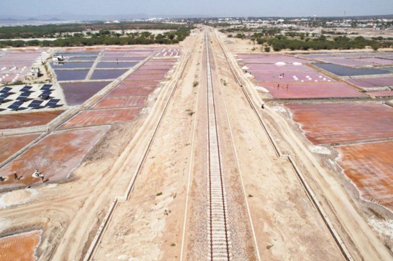 Sambhar Lake: trouble hits high-speed rail trial track (Patrika photo)