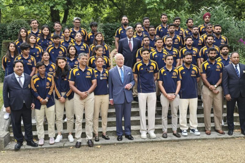 India Cricket men's And Womens team meeting to King Charles III (Photo Credit- ANI)