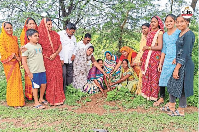 Patrika Harit Pradesh: हरेली पर्व पर धरती का किया श्रृंगार, लोगों ने किया पौधरोपण, पौधों को पेड़ बनाने का लिया संकल्प