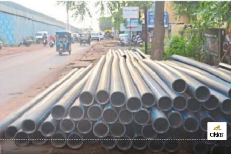 सिंगल रोड हुआ फोरलेन, ट्रैफिक दबाव भी दोगुना बढ़ा(photo-patrika)