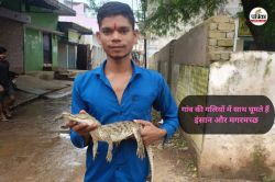 इस गांव की गलियों में साथ घूमते हैं इंसान और मगरमच्छ, किसी को नहीं पहुंचाते
नुकसान, लोग बोले – देवता मानते हैं - image