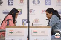 Divya Deshmukh and Koneru Humpy