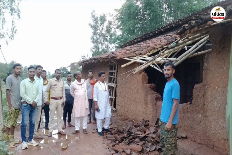 Elephants broken houses