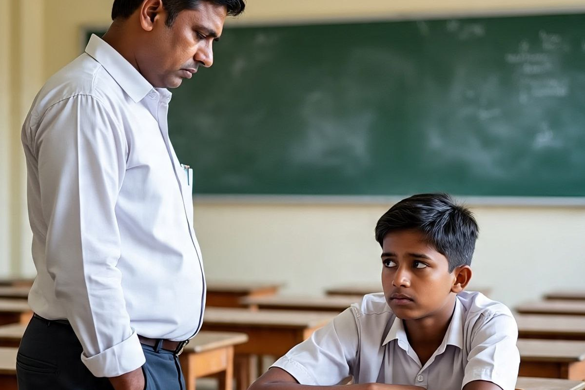 छात्र को बात करता देख आगबबूला हुआ शिक्षक, लाठी मारकर फोड़ दिया सिर