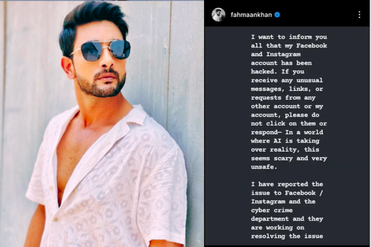 Actor Fahmaan Khan’s Social Media Account Hacked