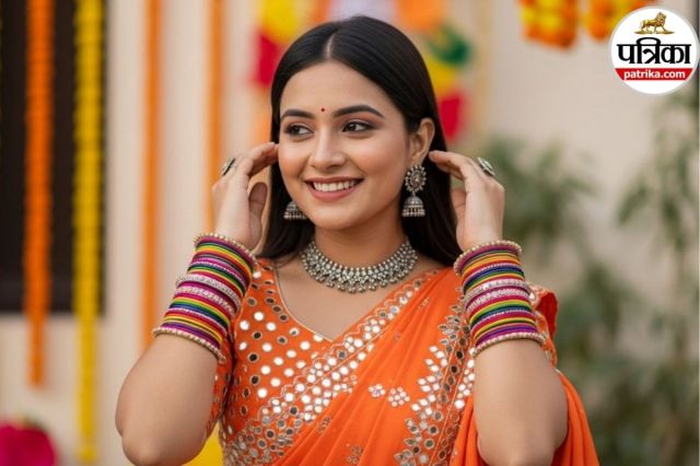 Teej celebration saree ideasफोटो सोर्स – Gemini @AI