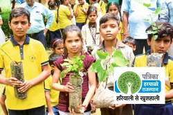हरयाळो राजस्थान अभियान: अलवर में स्कूली विद्यार्थियों ने लगाए पौधे, पर्यावरण
संरक्षण का लिया संकल्प - image