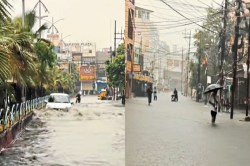 झमाझम बारिश से शहर के कई इलाकों में बाढ़ जैसे हालात, कलेक्टर-महापौर छतरी लेकर
निकले जायजा लेने - image