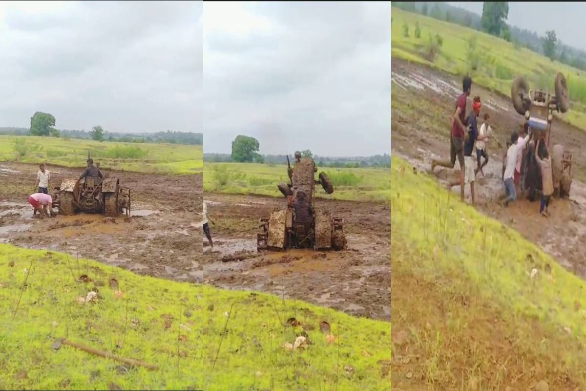 एमपी में खेत में हुए दर्दनाक हादसे का वीडियो, देखते ही देखते पलटा ट्रैक्टर…