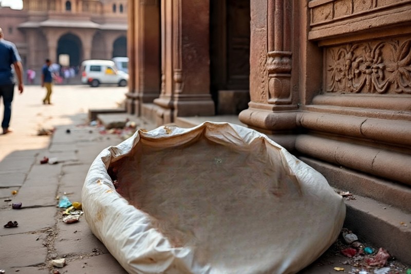Meat found outside a temple in Jaipur