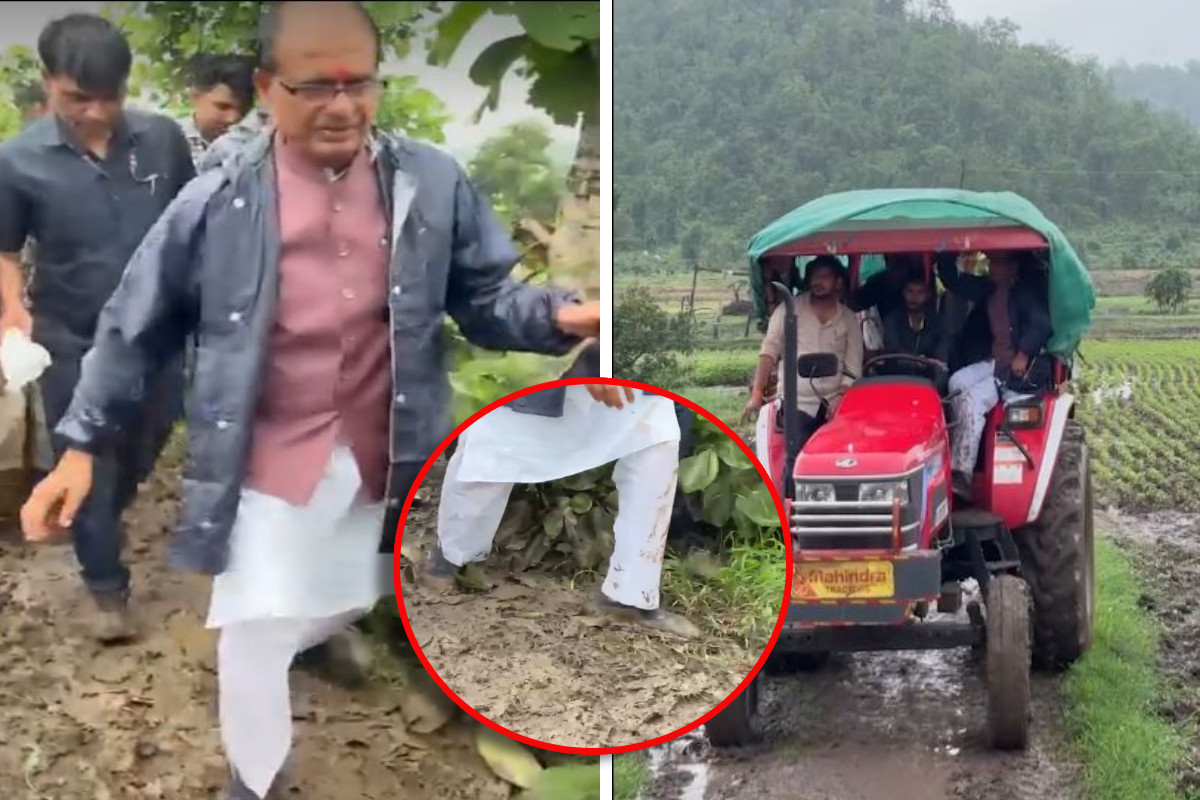 भारी बारिश में कीचड़ से लथपथ शिवराज सिंह चौहान, अधिकारियों पर बरसे