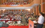 विश्व युवा कौशल दिवस के अवसर पर आयोजित राज्य स्तरीय कार्यक्रम में कैबिनेट मंत्री कर्नल राज्यवर्धन सिंह राठौड़। फोटो पत्रिका।