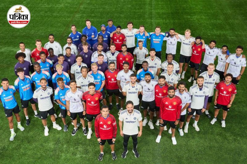 Team India meets Manchester United Footballers