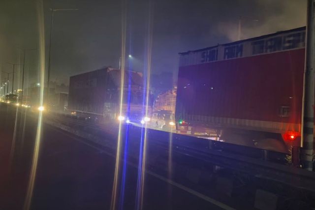 Fire broke out in container