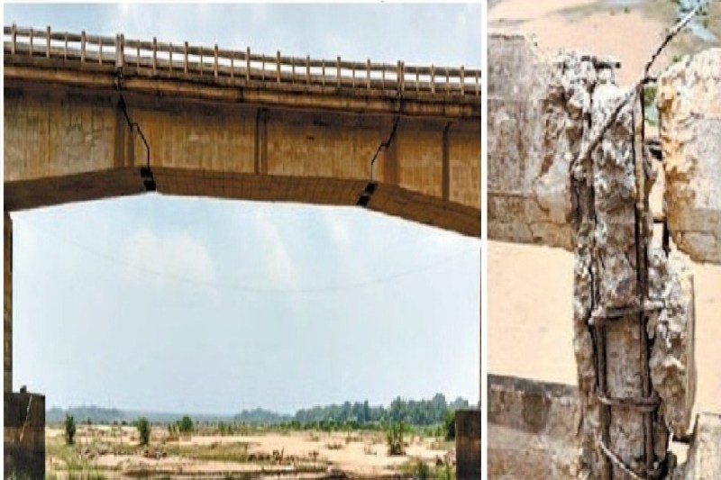 वाहनों के गुजरने से कांपने लगता है 44 साल पुराना अछोटा पुल(photo-patrika)