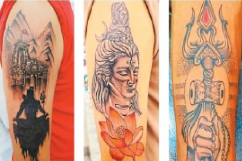 Sawan 2025: सावन में शिव टैटू का ट्रेंड, त्रिशूल-डमरू बने युवाओं की पहली पसंद(photo-patrika)