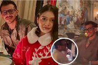 Yuzvendra Chahal hug actress RJ Mahvash