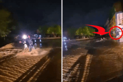 बाइक समेत नाले में बहे 2 युवक, सामने आया हादसे का Live Video - image