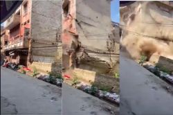 श्रीगंगानगर में भरभराकर ढही पुरानी इमारत, लोगों ने रिकॉर्ड किया लाइव वीडियो, समय
रहते बचा ली बुजुर्ग महिला की जान - image