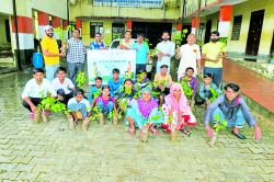 पौधरोपण कर लिया पर्यावरण को हरा भरा करने का संकल्प - image