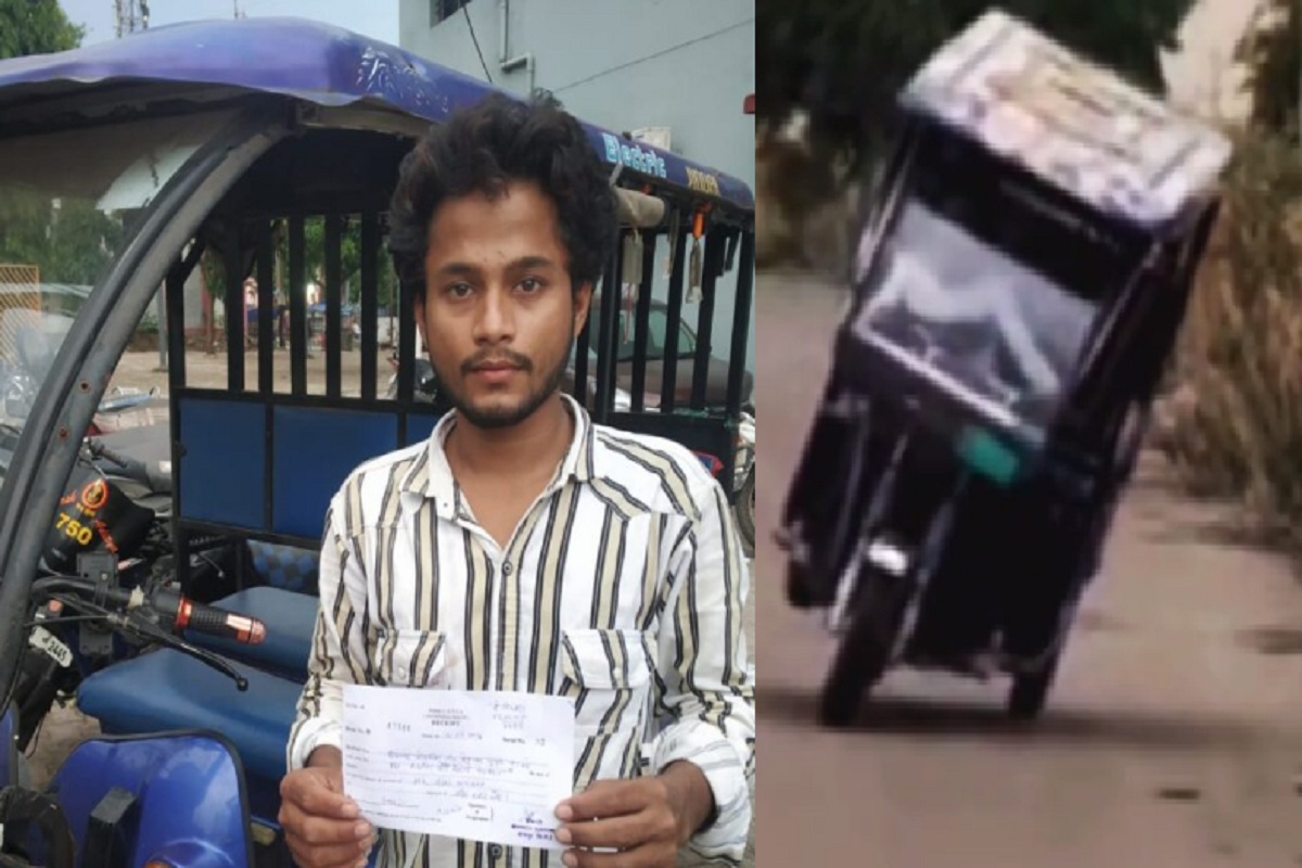 Raipur News: ई-रिक्शा चालक का स्टंट, भरना पड़ा हजारों का जुर्माना, देखें वीडियो