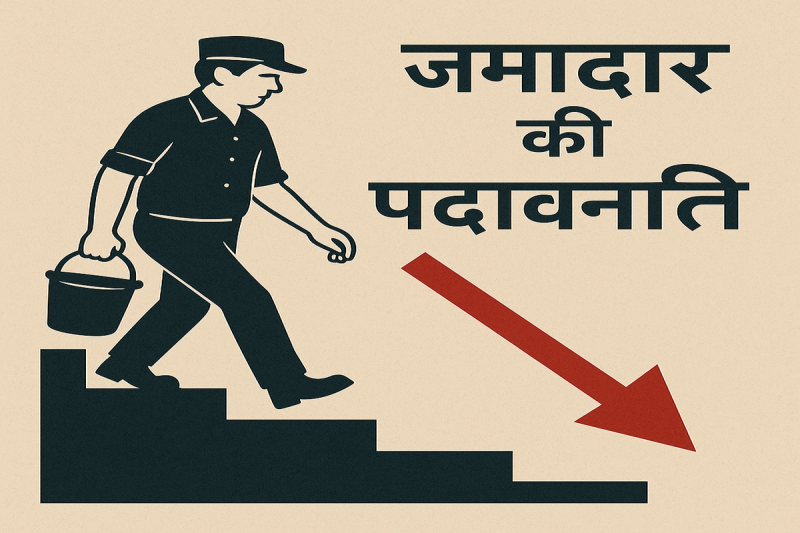 जमादार की पदावनति की।