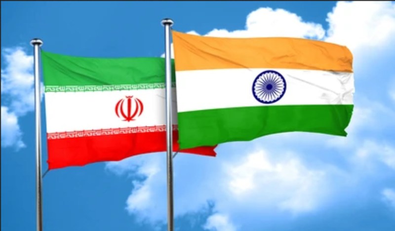 Flags of Iran and India