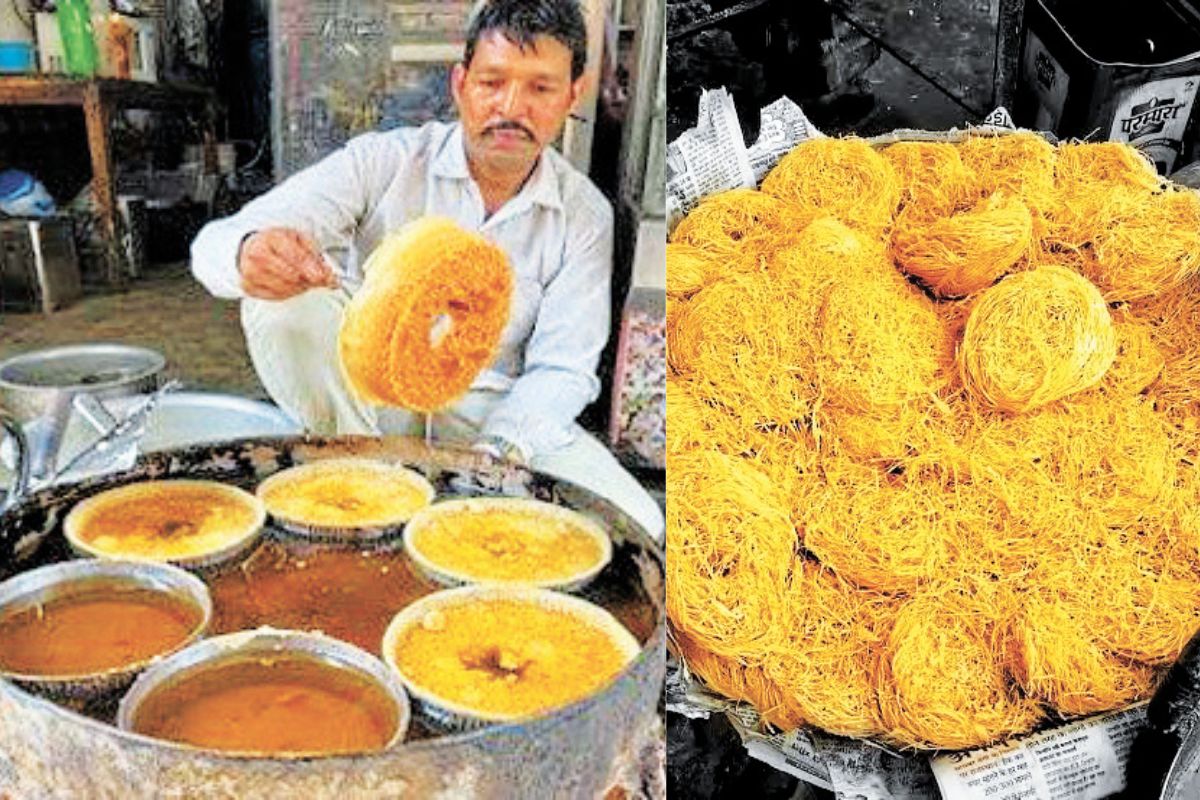 Kota: घेवर-फीणी की मांग में तेजी, हलवाइयों के पास ऑर्डर की भरमार