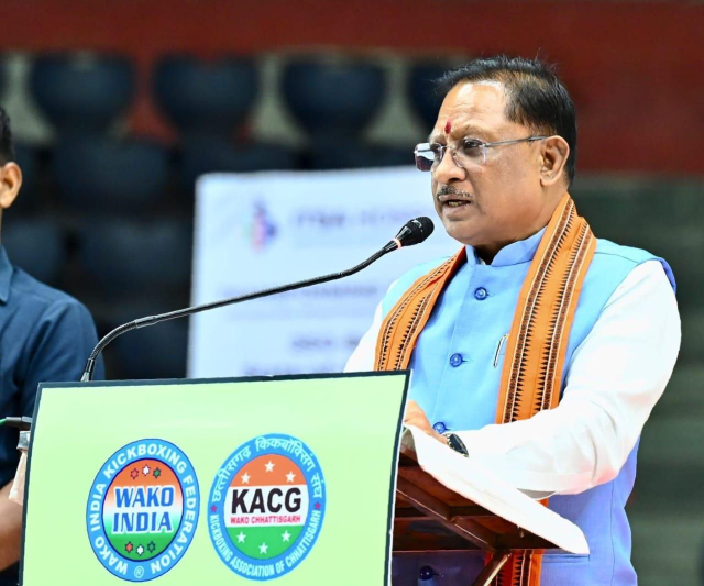 राष्ट्रीय किक बॉक्सिंग चैम्पियनशिप 2025 में छत्तीसगढ़ को छठा स्थान, CM साय ने किया समापन, जीता 58 पदक...(photo-patrika)
