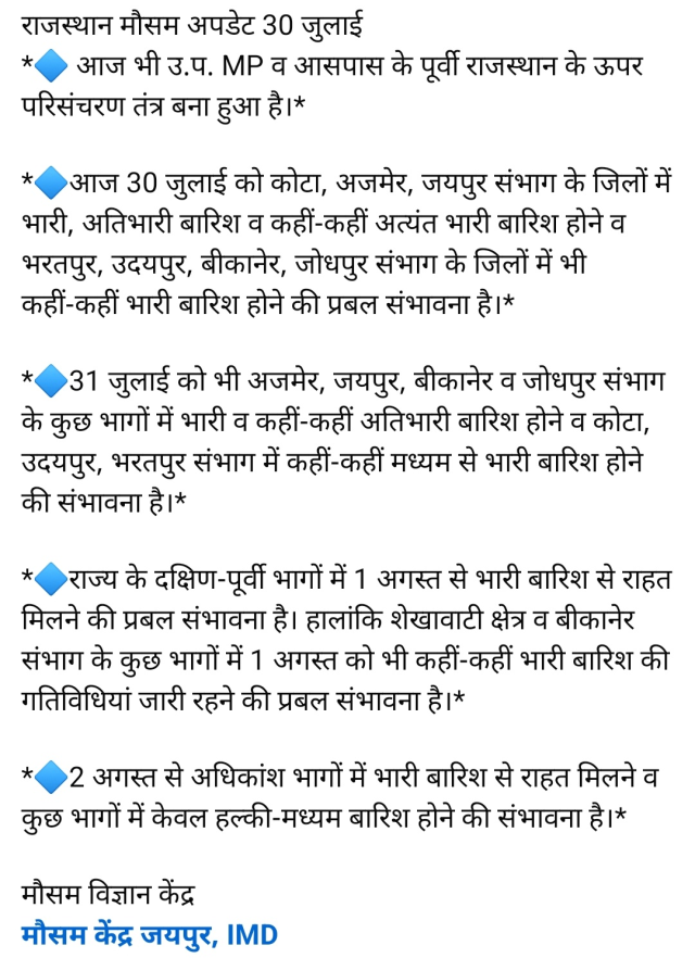 Rajasthan Weather