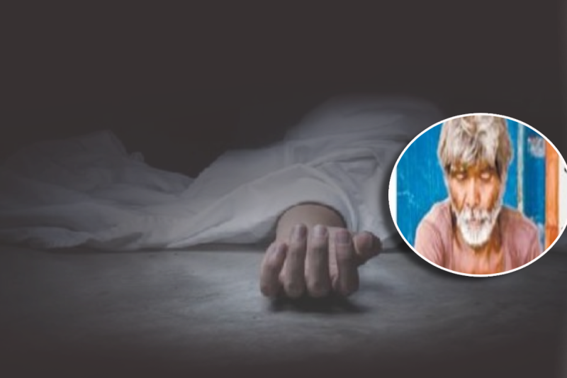 helpless old father sat with his 30 year old son dead body