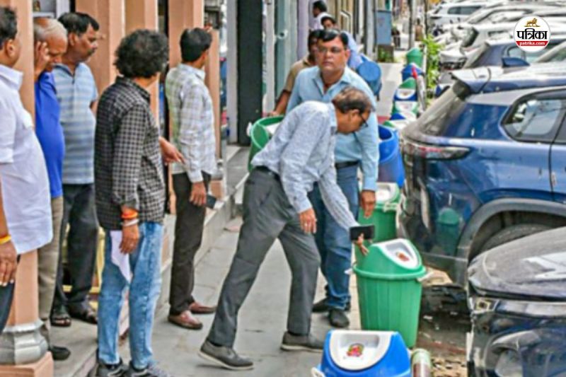 Jaipur MI Road traders Initiative dustbins placed outside shops Municipal Corporation Heritage also became strict