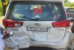 एमपी में बड़ा हादसा, सतना में कार दुर्घटना में बाल-बाल बचे विधायक - image