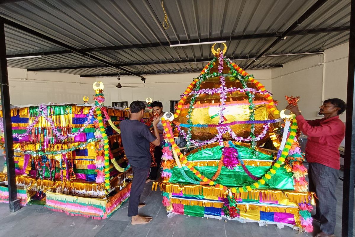 VIDEO: मुहर्रम की तैयारी शुरू, मुस्लिम समाज में ताजिए निर्माण जारी
