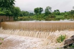 VIDEO: सकट क्षेत्र में एक घंटे हुई झमाझम बारिश, एनीकट पर चली चादर   - image
