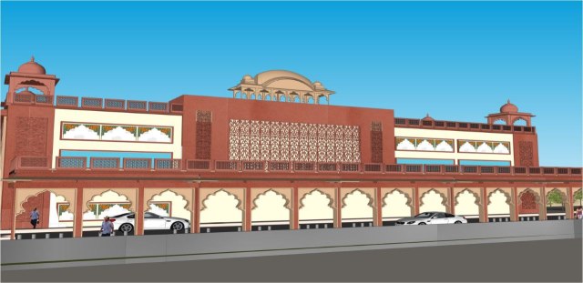 सांगानेर रेलवे स्टेशन की यूं दिखेगी तस्वीर, ग्राफिक्स NWR 