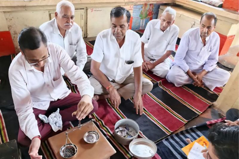 बेगूं में अनाज के दानों से फसलों की भविष्यवाणी, पत्रिका फोटो