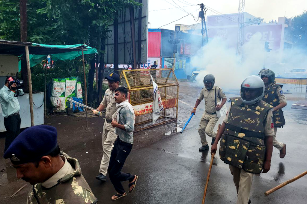 Karni Sena Violent protes