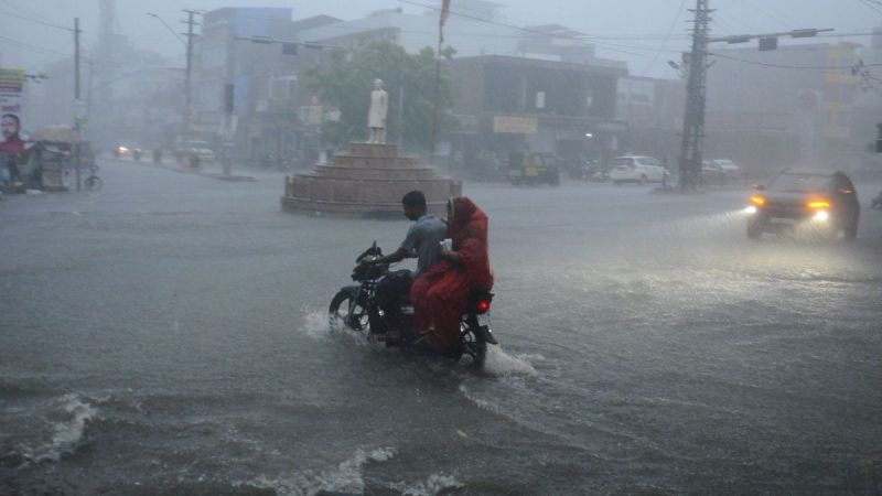heavy rain in Rajasthan