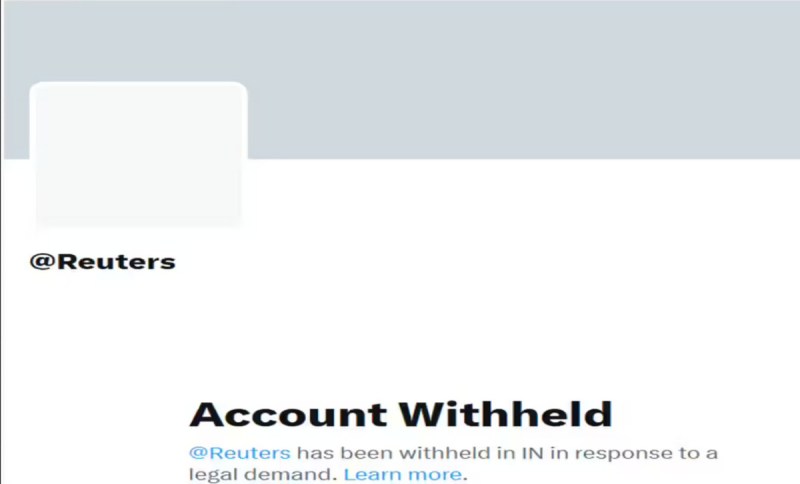 Reuters social media account withheld in India