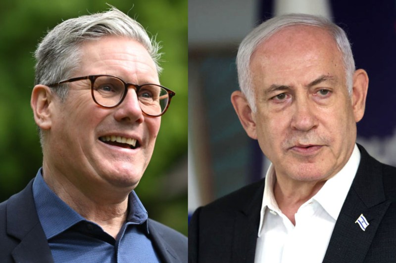 Keir Starmer and Benjamin Netanyahu