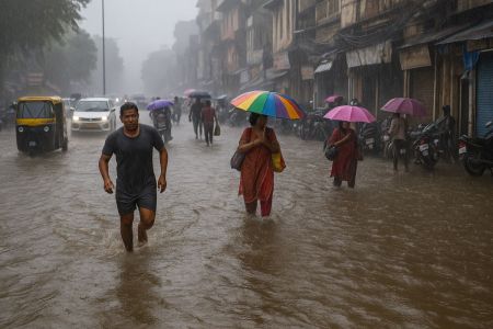 वाराणसी में बारिश से हाहाकार